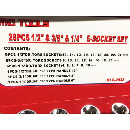 26 Chiavi Bussole Torx Femmina E4-e24 Prolunghe Attacco 1/2" 1/4" 3/8" Fai da te/Utensili elettrici e a mano/Utensili a mano/Chiavi e chiavi inglesi/Set di chiavi a tubo/Standard Trade Shop italia - Napoli, Commerciovirtuoso.it