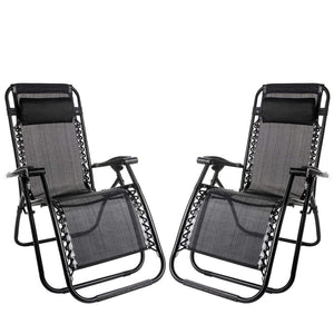 Sedia a sdraio "Zero Gravity" reclinabile, in acciaio, poltrona ideale per esterno e giardino Giardino e giardinaggio/Arredamento da giardino e accessori/Lettini Decor Space - Altamura, Commerciovirtuoso.it