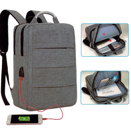 ZAINO ZAINETTO CARTELLA PER NOTEBOOK PC PORTATILE 15,6" CON PRESA USB DA VIAGGIO  Trade Shop italia - Napoli, Commerciovirtuoso.it