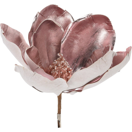 Fiore artificiale decorativo "Magnolia" con clip, per interno ed albero di Natale, da 22 cm Casa e cucina/Decorazioni per interni/Addobbi e decorazioni per ricorrenze/Decorazioni natalizie/Ghirlande e corone MagiediNatale.it - Altamura, Commerciovirtuoso.it