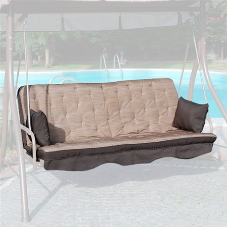 Cuscino di ricambio 3 posti per dondolo "Zanzibar" con cuscini laterali Giardino e giardinaggio/Arredamento da giardino e accessori/Cuscini/Cuscini per divani Decor Space - Altamura, Commerciovirtuoso.it