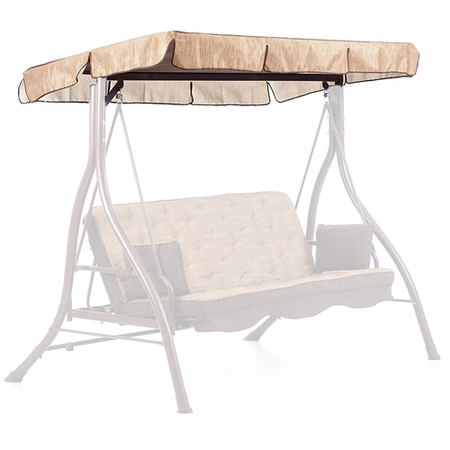 Tettuccio Di Ricambio 3 Posti per Dondolo "zanzibar" Con Top Marrone Giardino e giardinaggio/Arredamento da giardino e accessori/Coperture per mobili da giardino/Coperture per dondoli coperti Decor Space - Altamura, Commerciovirtuoso.it