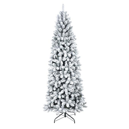 Albero di natale "Jackie Slim innevato" in PVC e Flock Bianco per dimensioni ridotte Casa e cucina/Decorazioni per interni/Addobbi e decorazioni per ricorrenze/Decorazioni natalizie/Alberi di natale artificiali MagiediNatale.it - Altamura, Commerciovirtuoso.it