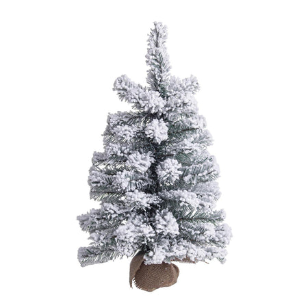 Albero di natale "Pinetto Timmy Innevato" in PVC + Flock Bianco con base in juta Casa e cucina/Decorazioni per interni/Addobbi e decorazioni per ricorrenze/Decorazioni natalizie/Alberi di natale artificiali MagiediNatale.it - Altamura, Commerciovirtuoso.it