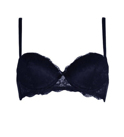 art.5535a GIANMARCO VENTURI reggiseno a balconcino in pizzo elasticizzato coppa imbottita Maya colore blu notte art. g5535a intimo donna L'Orchidea - Siderno, Commerciovirtuoso.it