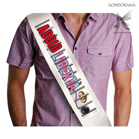 Fascia "addio Libertà" Fascia per Festa Addio Al Celibato Neo Sposo Idea Regalo per Festa Addio Al Celibato Salute e cura della persona/Erotismo e contraccezione/Sex toys/Gadget per addio al nubilato e al celibato Kondorama - Martinsicuro, Commerciovirtuoso.it
