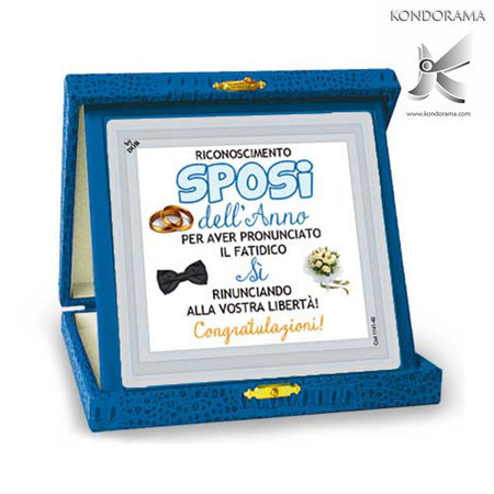 Targa Riconoscimento "Sposi Dell’anno" Celibato Nubilato Targa Premio Divertente Idea Regalo per neo sposi Casa e cucina/Decorazioni per interni/Accessori decorativi/Targhe e cartelli Kondorama - Martinsicuro, Commerciovirtuoso.it