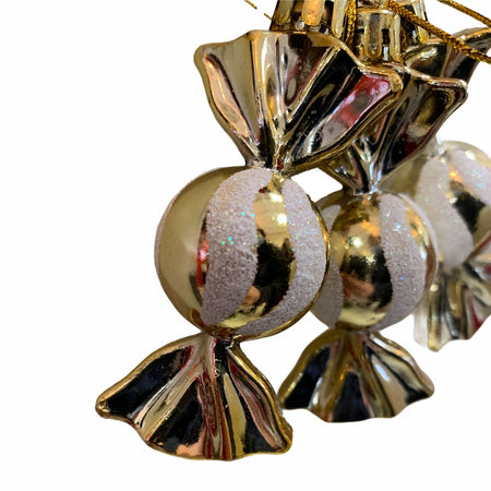 Pendagli "Candy Oro" decorazione per albero di natale da 7 cm, set da 3 pezzi Casa e cucina/Decorazioni per interni/Addobbi e decorazioni per ricorrenze/Decorazioni natalizie/Addobbi e decorazioni/Ciondoli e pendenti MagiediNatale.it - Altamura, Commerciovirtuoso.it