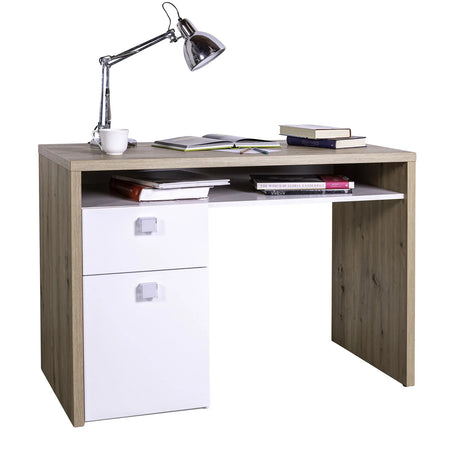 Scrivania "Globo" con 2 cassetti, postazione porta PC da ufficio e cameretta 110 cm Made in Italy Casa e cucina/Arredamento/Studio/Scrivanie e postazioni di lavoro/Scrivanie Decor Space - Altamura, Commerciovirtuoso.it
