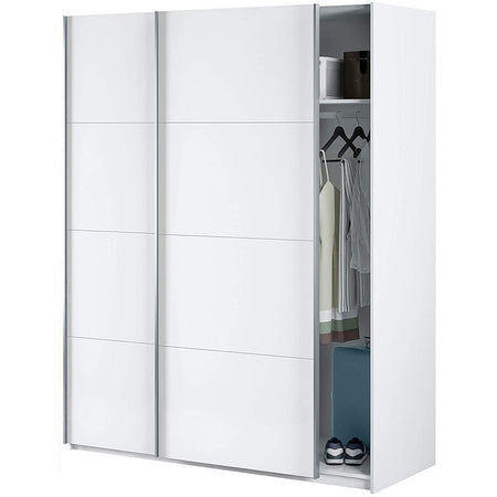 Armadio in legno con 2 ante scorrevoli bianco laccato h 220 cm "Made in Italy" Casa e cucina/Arredamento/Camera da letto/Armadi Decor Space - Altamura, Commerciovirtuoso.it