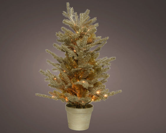 Alberello di Natale "Tiffany" con glitter e LED, decorazione per interno Oro da 90 cm Casa e cucina/Decorazioni per interni/Addobbi e decorazioni per ricorrenze/Decorazioni natalizie/Alberi di natale artificiali MagiediNatale.it - Altamura, Commerciovirtuoso.it