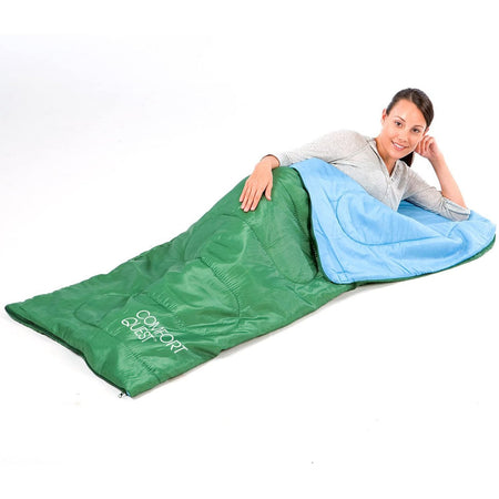 Sacco a pelo estivo "Dritto" per campeggio ed escursioni in poliestere 200 gr Sport e tempo libero/Attività ricreative all'aperto/Camping e outdoor/Letti e accessori da campeggio/Sacchi a pelo/Sacchi a pelo mummia La Zappa - Altamura, Commerciovirtuoso.it