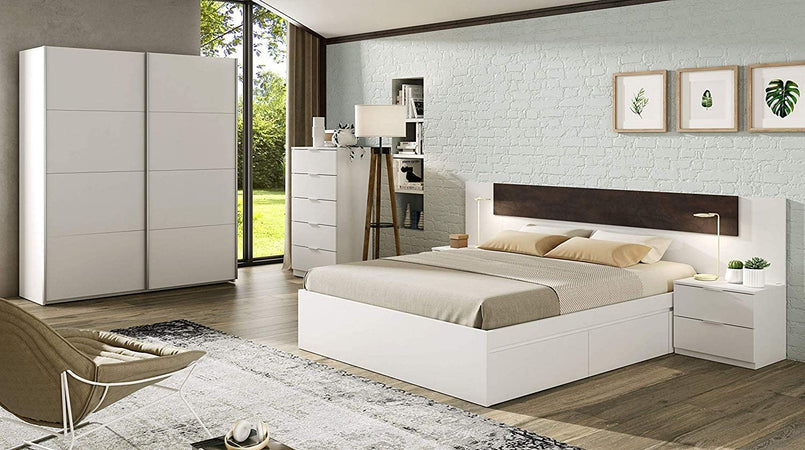 Armadio in legno con 2 ante scorrevoli bianco laccato h 220 cm "Made in Italy" Casa e cucina/Arredamento/Camera da letto/Armadi Decor Space - Altamura, Commerciovirtuoso.it