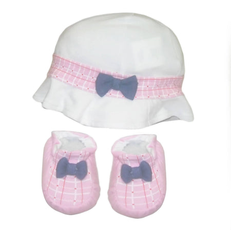 Set 2 Pezzi per Bimbi Bidibimbo Cappellino E Scarpettine Neonato 100% Cotone Fantasia Con Dettaglio Fiocchetto Bimba Rosa Art. Scs518 Moda/Prima infanzia/Abbigliamento/Accessori per bambina/Berretti e cappellini L’Orchidea - Siderno, Commerciovirtuoso.it