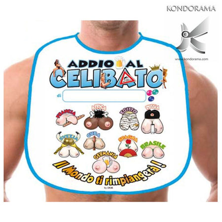 Bavaglia Addio Al Celibato "Il Mondo Ti Rimpiangerà" bavaglino scherzo per addio al celibato Salute e cura della persona/Erotismo e contraccezione/Sex toys/Gadget per addio al nubilato e al celibato Kondorama - Martinsicuro, Commerciovirtuoso.it