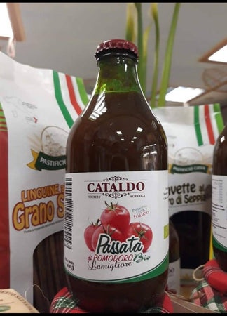 Passata di Pomodoro Italiana "Lamigliore"350 gr. Biologica Sugo di Pomodoro BIO Made in Italy Alimentari Cataldo Società Agricola - Siderno, Commerciovirtuoso.it
