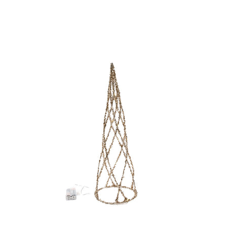Albero di Natale cono glitterato "Style" con luci a led Color Oro Casa e cucina/Decorazioni per interni/Addobbi e decorazioni per ricorrenze/Decorazioni natalizie/Alberi di natale artificiali MagiediNatale.it - Altamura, Commerciovirtuoso.it