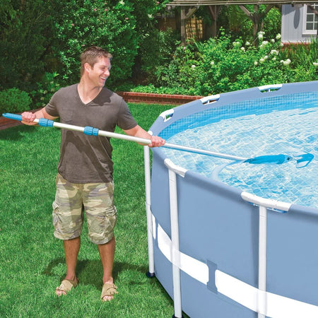 Kit "Deluxe" per la pulizia di piscine fuori terra universale con retino ed asta telescopica Giardino e giardinaggio/Piscine vasche idromassaggio e accessori/Prodotti per la pulizia e raccordi/Aspiratori a mano La Zappa - Altamura, Commerciovirtuoso.it