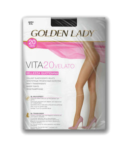 6 Collant Velato Gold Lady Vita 20 denari velato confezione da 6 pezzi colori nero, miele intimo donna L'Orchidea - Siderno, Commerciovirtuoso.it