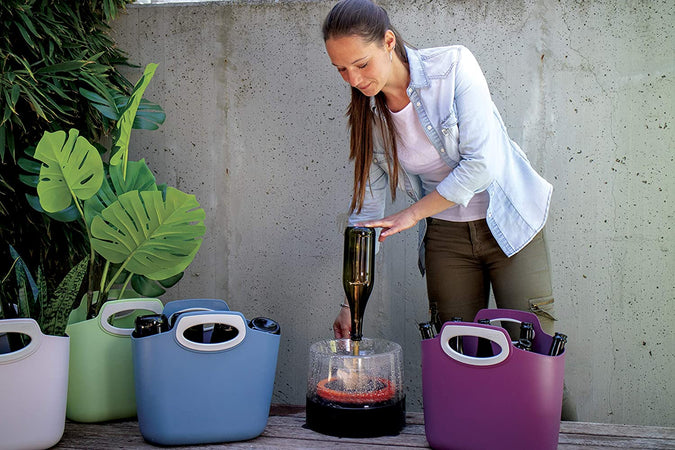 Lavabottiglie idraulico per lavare bottiglie, Vasi e Contenitori in Vetro "Made in Italy" Casa e cucina/Produzione di birra e vino artigianali/Fermentazione/Damigiane La Zappa - Altamura, Commerciovirtuoso.it