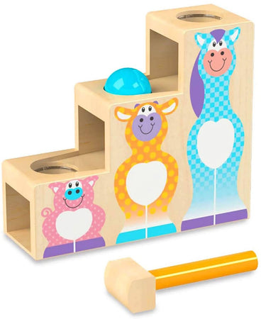 Martelletto con sfere colorate per motricità Gioco causa effetto in legno, Sfere da Martellare Giocattoli per la motricità Giocattoli in legno Papau - Giammoro, Commerciovirtuoso.it