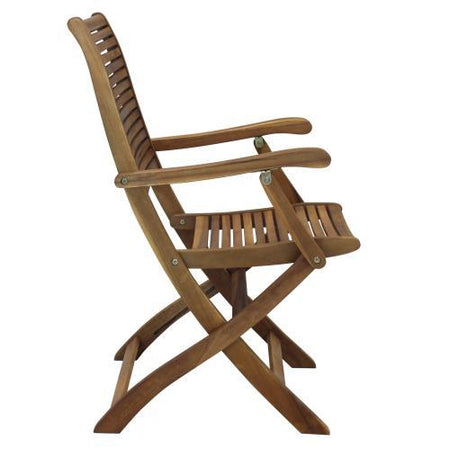 Pz 2 Poltrone Con Braccioli Pieghevoli "riviera" in Legno Di Acacia Arredamento Da Esterno per Giardino E Veranda Giardino e giardinaggio/Arredamento da giardino e accessori/Sedie/Sedie per tavolo da giardino Decor Space - Altamura, Commerciovirtuoso.it