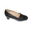 Calzature Donna classica in pelle - Scarpe Linea Comfort - Ballerina con tacco nera per signora Made in italy calzature donna classica L'Orchidea - Siderno, Commerciovirtuoso.it