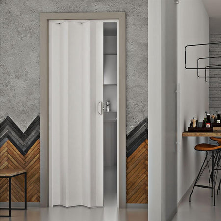 Porta a soffietto "Monica" da Interno 83 x h 214 cm in PVC "Made in Italy" Fai da te/Prodotti per la costruzione/Materiali da costruzione/Porte/Porte interne/Porte a soffietto Decor Space - Altamura, Commerciovirtuoso.it