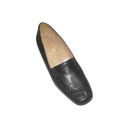 Calzature Donna classica in pelle - Scarpe Linea Comfort - Ballerina con tacco nera per signora Made in italy calzature donna classica L'Orchidea - Siderno, Commerciovirtuoso.it