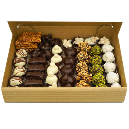 "Box Sicilia" Grande Scatola di Dolcetti Cioccolatini Artigianali fatti a Mano Cioccolata in Praline Artigianali come Idea Regalo Con Nocciole Siciliane Praline tipiche 50 pezzi Scatola di Cioccolatini Plaza cafè - Capo d'Orlando, Commerciovirtuoso.it