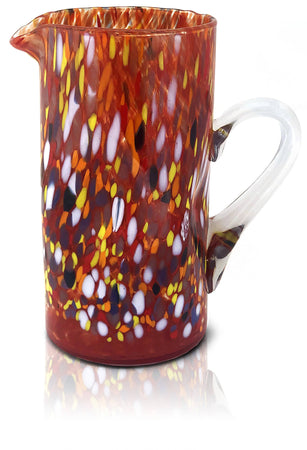 Caraffa in Vetro di Murano "CLASSIC" Artigianale con Murrine colorate in Vetro Soffiato Made in Italy Brocca h25cm Caraffe Mazzega Art & Design, Commerciovirtuoso.it