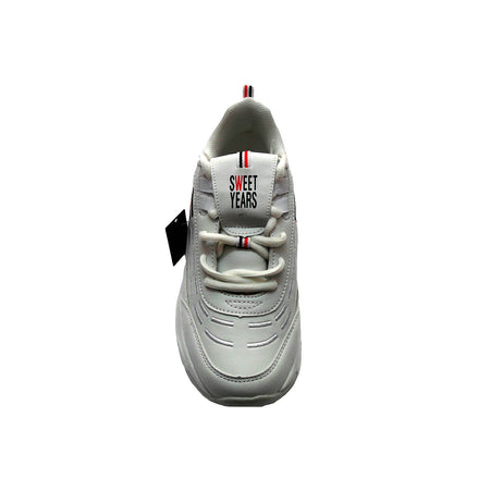 Scarpe da ginnastica donna - Scarpa Bianca - Nera sneakers con lacci Sweet Years - Scarpa sportiva tennis donna L'Orchidea - Siderno, Commerciovirtuoso.it