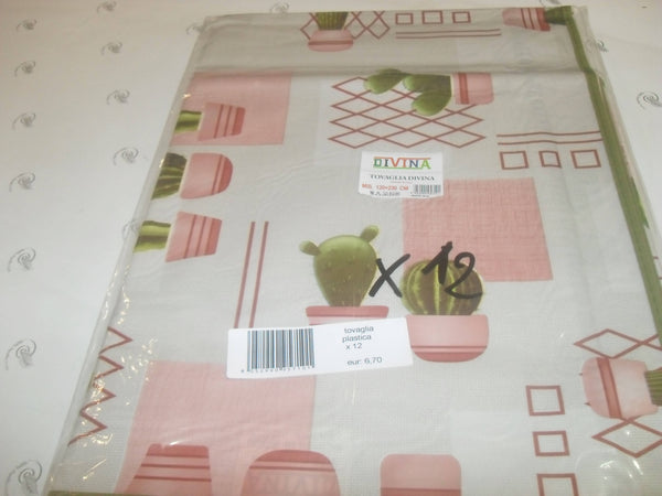 DIVINA tovaglia di plastica da tavolo 12 persone 120x230cm sottotovaglia impermeabile anche uso esterno tessile L'Orchidea - Siderno, Commerciovirtuoso.it