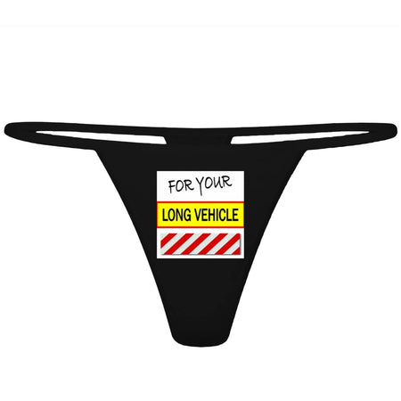 Perizoma Nero Umoristico "For Your Long Vehicle" idea regalo divertente addio al nubilato Salute e cura della persona/Erotismo e contraccezione/Abbigliamento erotico/Donna/Slip e perizomi Kondorama - Martinsicuro, Commerciovirtuoso.it