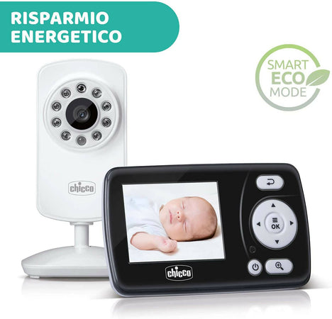 Chicco baby monitor video smart, videocamera per neonati e bambini con schermo a colori lcd 2.4", 63 x 72 x 30 cm, nero bianco Prima infanzia/Sicurezza/Baby monitor/Monitor smart Sanitaria Gioia del Bimbo - Villa San Giovanni, Commerciovirtuoso.it