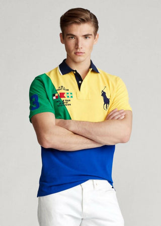 Ralph Lauren Polo Uomo Big Pony "PRL Yacht Club Logo Cavallino Ricamato Polo Multicolor Mezze Maniche Con Colletto Maglia Polo Colorata Custom Slim Fi Moda/Uomo/Abbigliamento/T-shirt polo e camicie/Polo Euforia - Bronte, Commerciovirtuoso.it