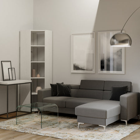 Libreria "Napoli" angolare, in legno, con ripiani, per arredamento camere ed interni Casa e cucina/Arredamento/Studio/Mobiletti e credenze/Librerie Decor Space - Altamura, Commerciovirtuoso.it
