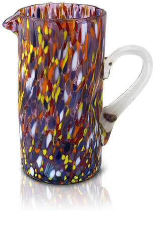 Caraffa in Vetro di Murano "CLASSIC" Artigianale con Murrine colorate in Vetro Soffiato Made in Italy Brocca h25cm Caraffe Mazzega Art & Design, Commerciovirtuoso.it