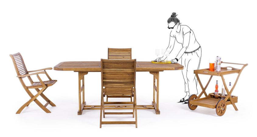 Tavolo Allungabile "noemi" in Legno Di Acacia Da Giardino 150/200 X 90 Cm Giardino e giardinaggio/Arredamento da giardino e accessori/Tavoli e tavolini/Tavoli standard Decor Space - Altamura, Commerciovirtuoso.it