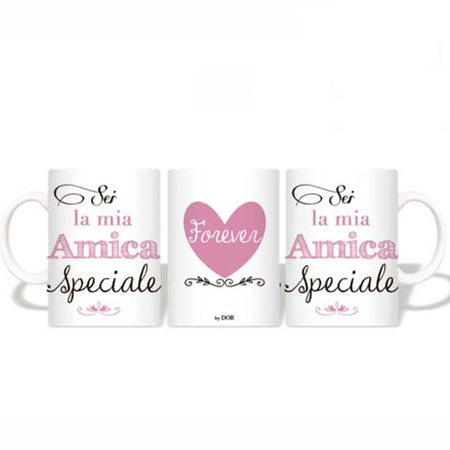 Tazza "Forever La Mia Amica Speciale" idea regalo Tazza da Caffè per Migliore Amica Casa e cucina/Stoviglie/Piatti ciotole e vassoi/Tazze e piattini/Tazze e tazzine da caffè Kondorama - Martinsicuro, Commerciovirtuoso.it
