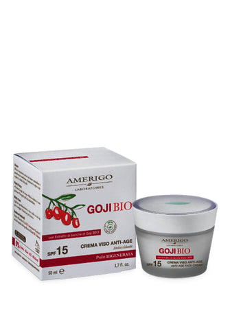 Amerigo Bacche Goji Bio Crema Viso Anti Age SPF15 Pelle Rigenerata Antiossidante Viso 50 ml Crema viso Tiziana non solo gioielli - Civitanova Marche, Commerciovirtuoso.it
