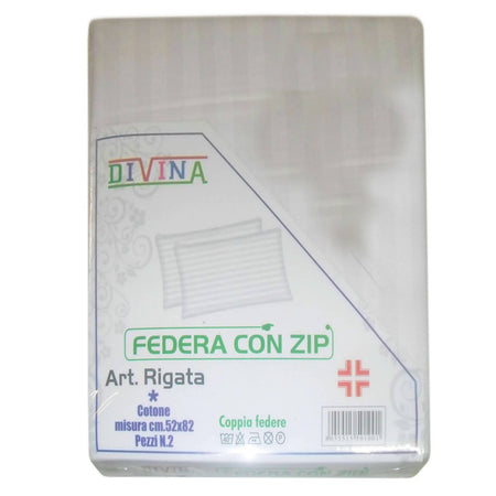 Set 2x Coppia Federe per Cuscini Divina Federe 52x82cm Con Zip 100% Cotone Art. Rigata Casa e cucina/Tessili per la casa/Biancheria da letto/Lenzuola e federe/Federe L’Orchidea - Siderno, Commerciovirtuoso.it
