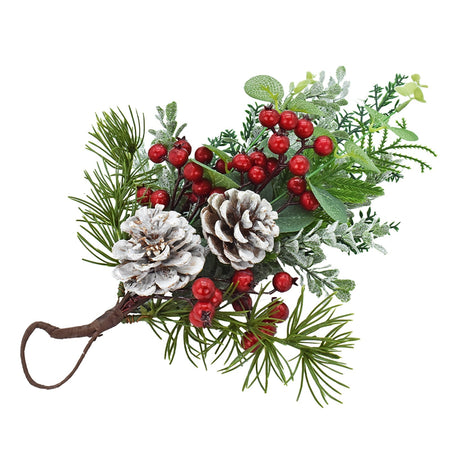 Ramo decorativo "Rametto Abete" con bacche e pigne decorazione per composizioni floreali 33 cm Casa e cucina/Decorazioni per interni/Addobbi e decorazioni per ricorrenze/Decorazioni natalizie/Ghirlande e corone MagiediNatale.it - Altamura, Commerciovirtuoso.it