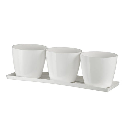 Set "trio Madeira" Vasi in Resina per Fiori E Piante Da Esterno E Giardino Giardino e giardinaggio/Attrezzi da giardino e attrezzature per l'irrigazione/Vasi e accessori per piante/Vasi tradizionali Decor Space - Altamura, Commerciovirtuoso.it