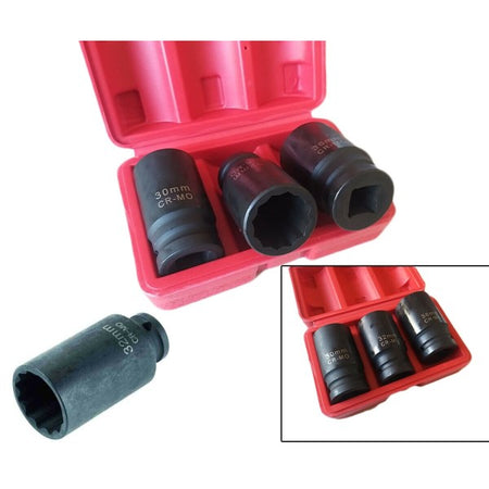 Bussole Boccole Per Pistola Avvitatore Pneumatico Set 3 Pz 3/4" Da 30 A 36mm