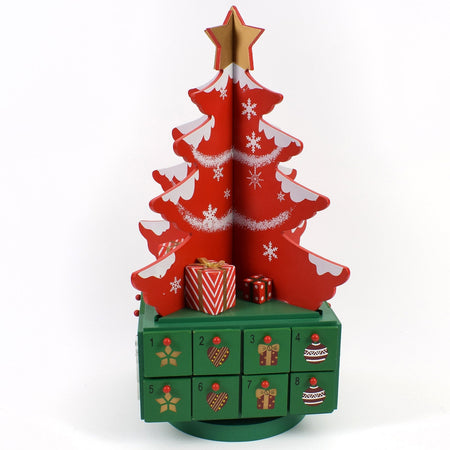 Calendario dell'avvento natalizio "Albero" decorazione in legno con cassetti h 40 cm Casa e cucina/Decorazioni per interni/Addobbi e decorazioni per ricorrenze/Decorazioni natalizie/Calendari dell'avvento MagiediNatale.it - Altamura, Commerciovirtuoso.it