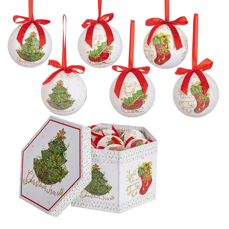 14 Palline "Christmas Tree" per albero di natale in plastica da Ø 7,5 cm con Pendaglio decorato Casa e cucina/Decorazioni per interni/Addobbi e decorazioni per ricorrenze/Decorazioni natalizie/Addobbi e decorazioni/Palle e palline MagiediNatale.it - Altamura, Commerciovirtuoso.it