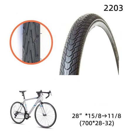 Copertone Copertura Ruota Pneumatico Bici 28" X 1 5/8 - 1 1/8 700 X 28-32 2203
