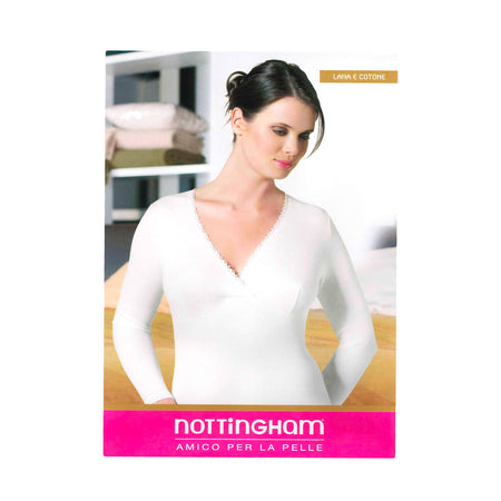 Maglia Donna Intima Manica Lunga in lana Nottingham scollo a V con pizzo art. tl23w Maglia Intimo donna L'Orchidea - Siderno, Commerciovirtuoso.it
