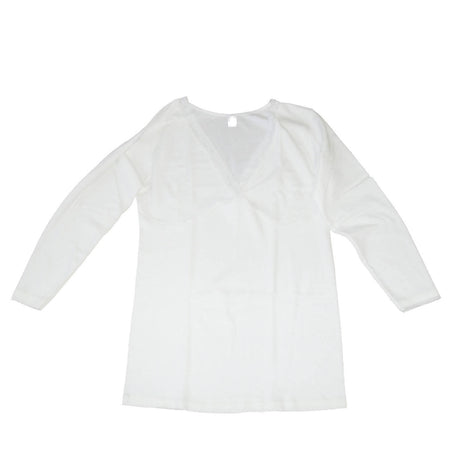Maglia intima Donna Bianca a manica lunga in Lana con Scollo a V Canottiera con Pizzo LEABLE art. fs604ml Maglia intima donna L'Orchidea - Siderno, Commerciovirtuoso.it